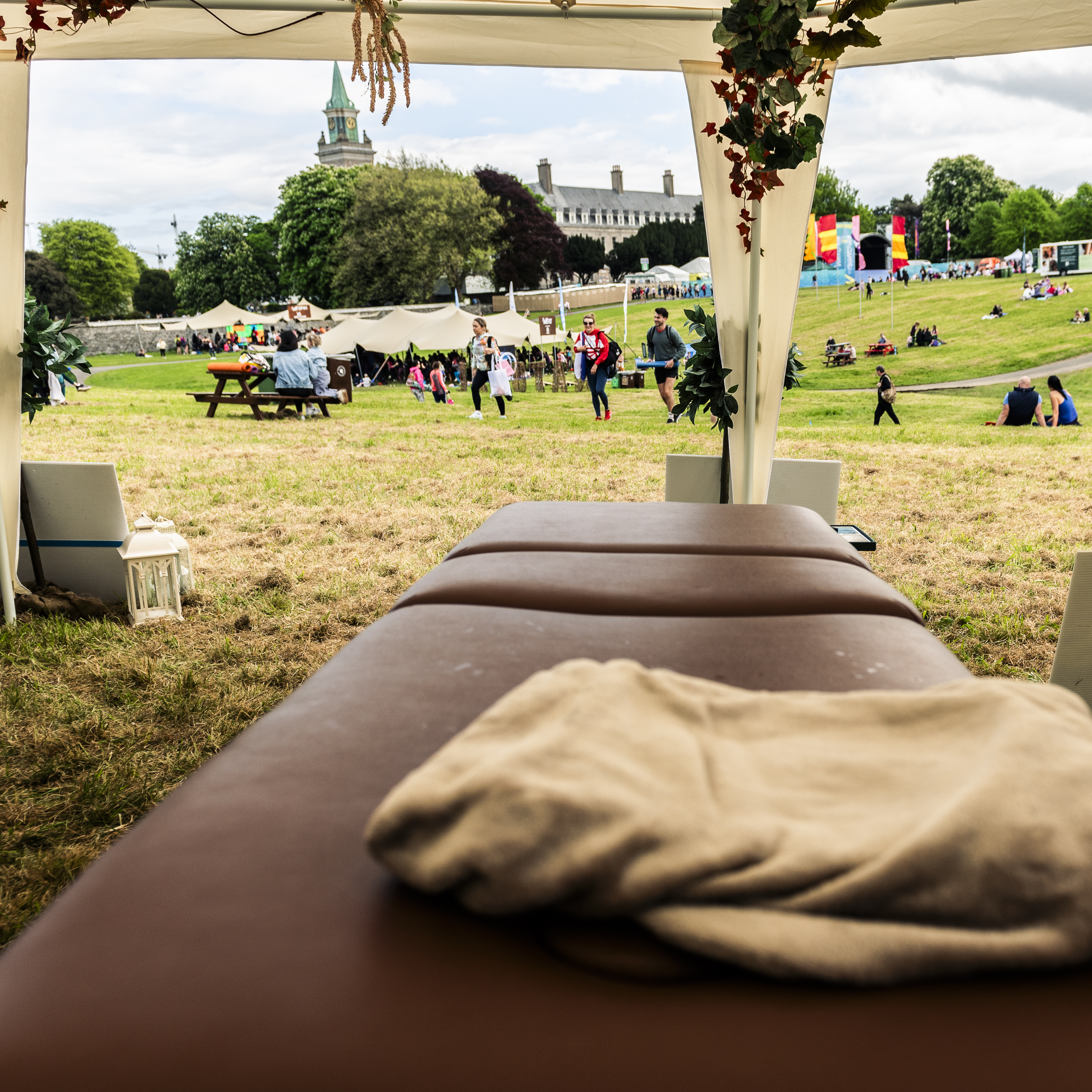 A massage plinth at Wellfest Ireland 2023